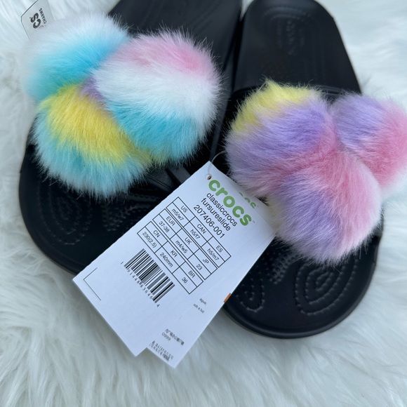 Crocs women classic slides sandals black size m/5 w/7 - Picture 7 of 8